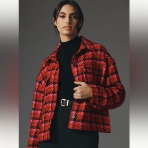 Sanctuary plaid jacket sz M worn once length 24”